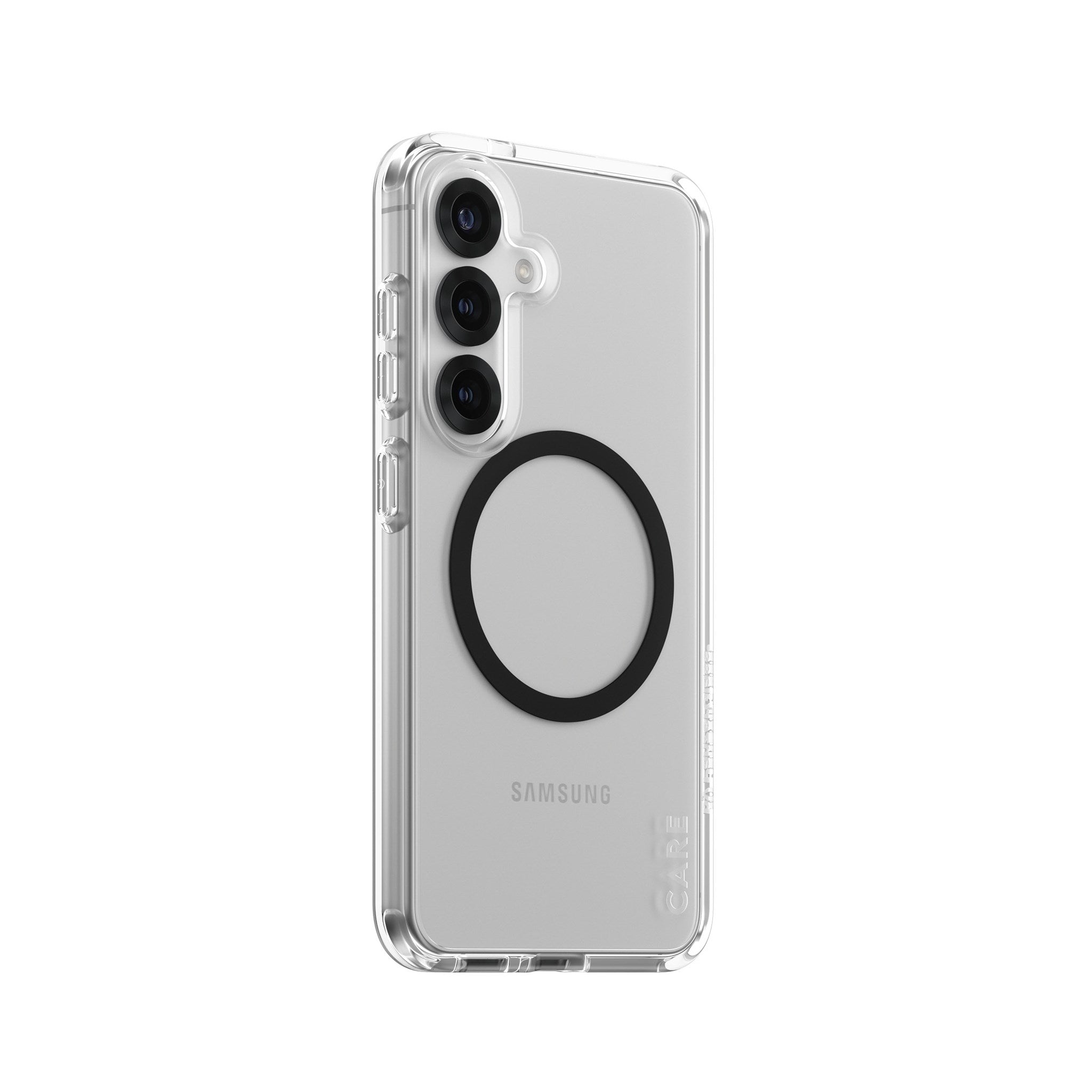 CARE by PanzerGlass® Flagship Case Transparent Urban Combat m. Sort Qi Compatible Samsung Galaxy S25